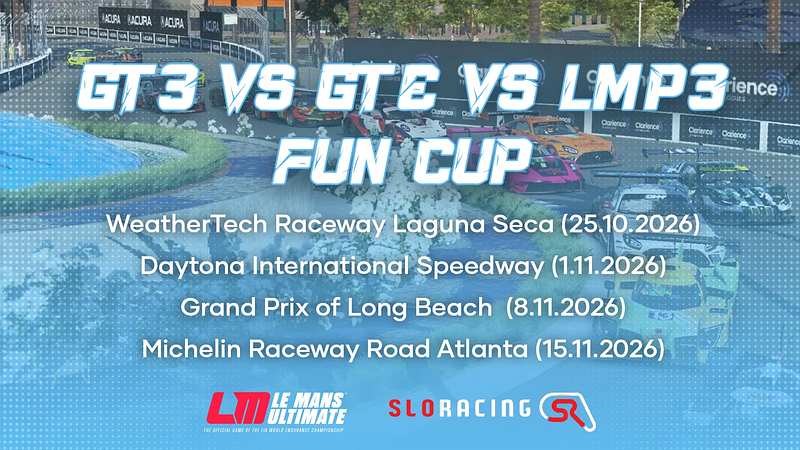 GT3 vs GTE vs LMP3 in the USA fun cup