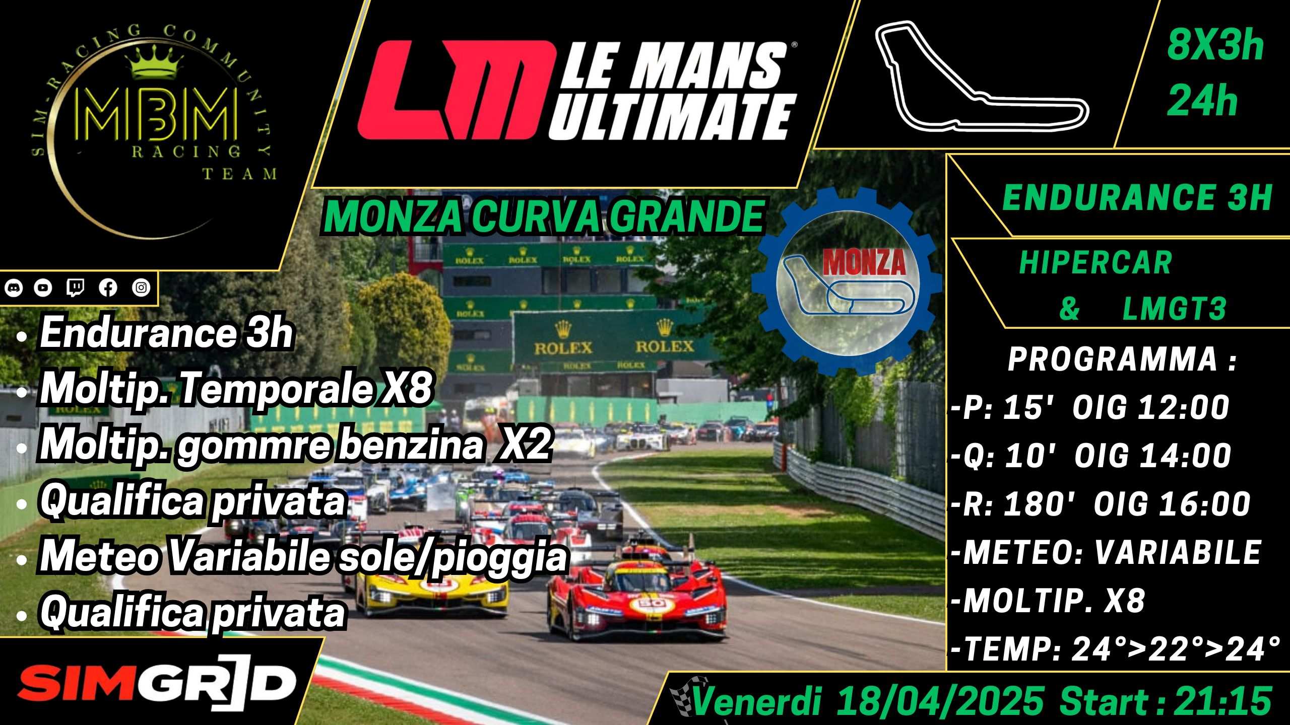 MBM RACING TEAM ENDURANCE MONZA 8X3H 24H