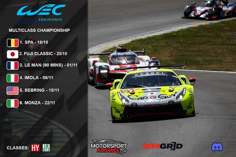 MotorSport Alliance | WEC Multi class | Season 1 | RaceControl