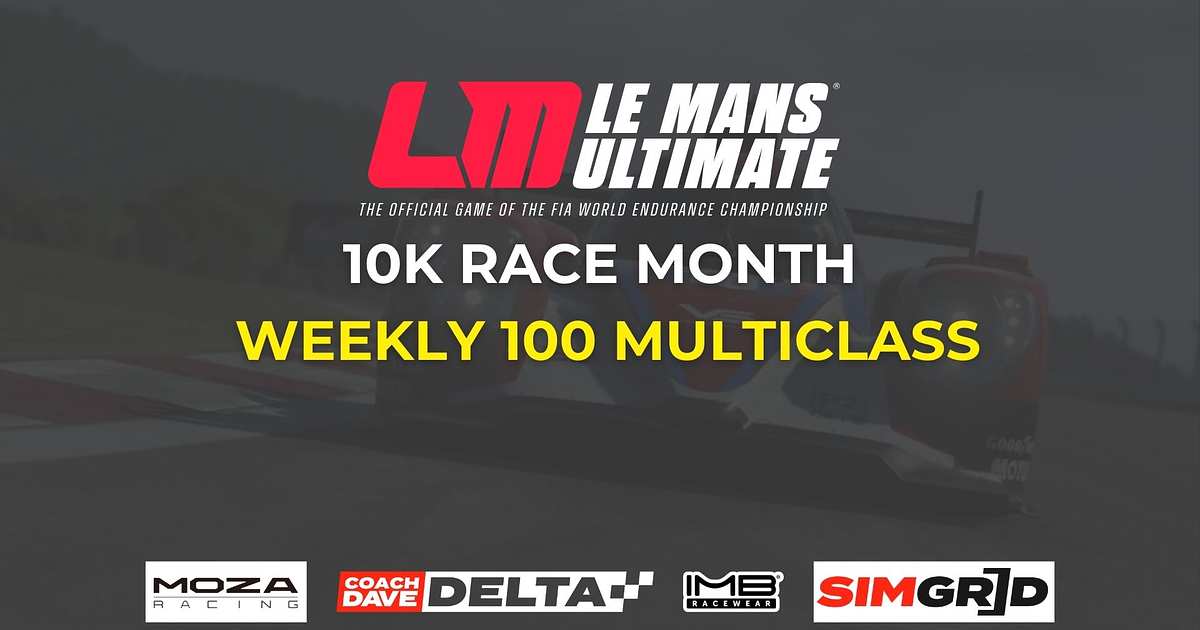 10k Race Month: Weekly 100 Multiclass | SimGrid