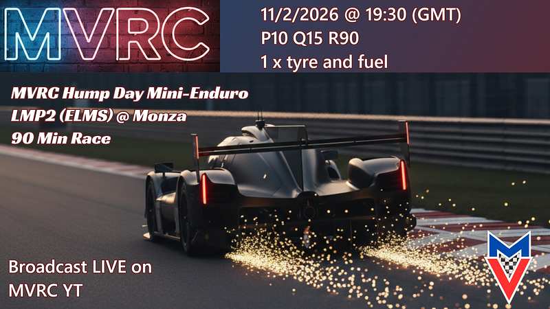 MVRC Hump Day Mini Enduro - LMP2 @ Monza