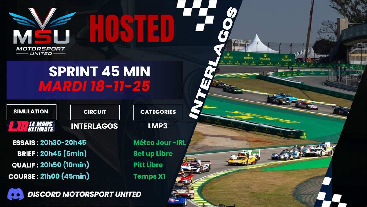 Sprint 45 minutes 18/11 Interlagos LMP3