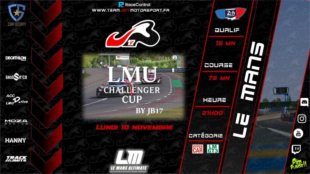 LMU Challenger Cup Le Mans By JB17