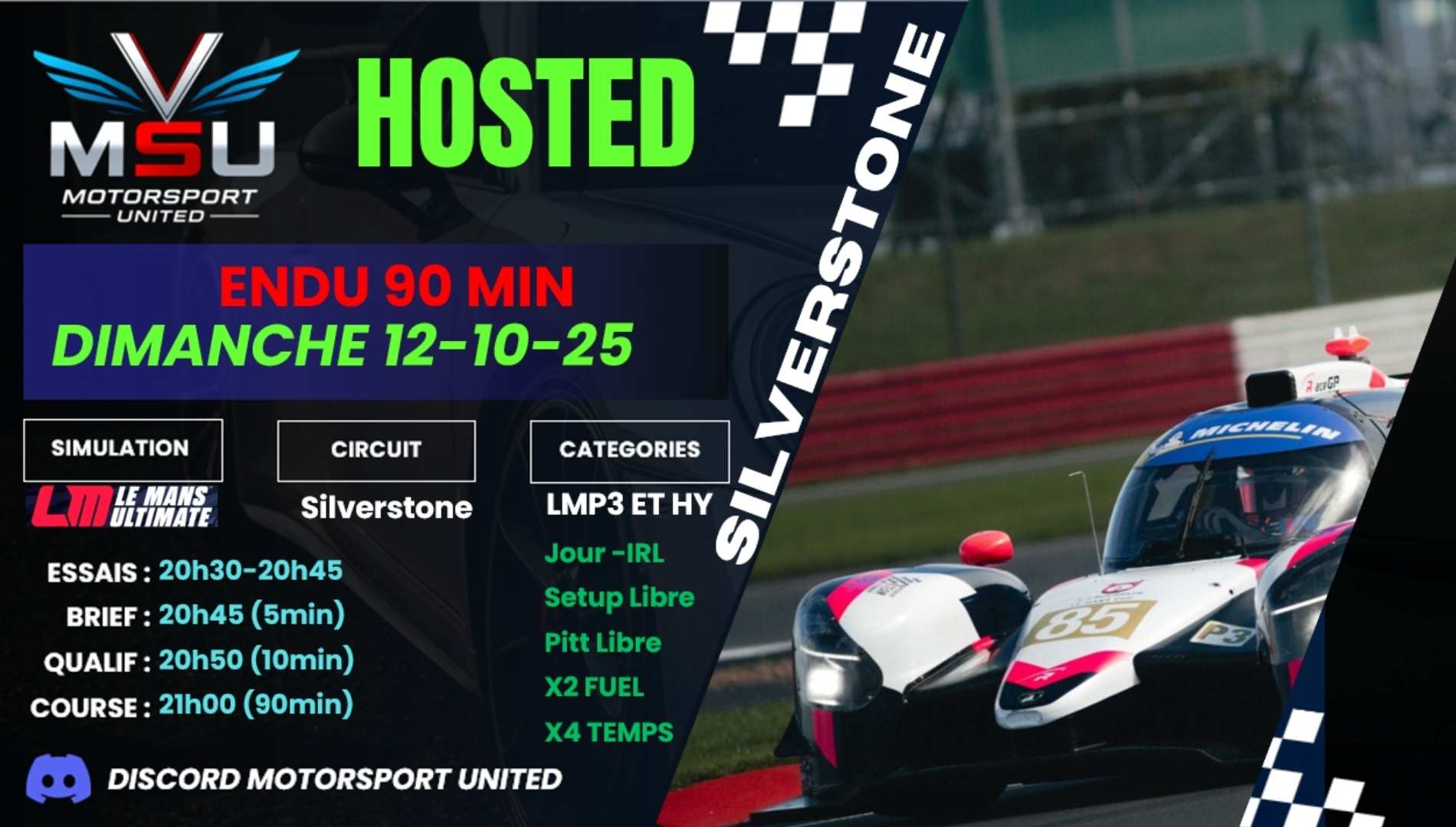 Endurance 90 minutes Silverstone