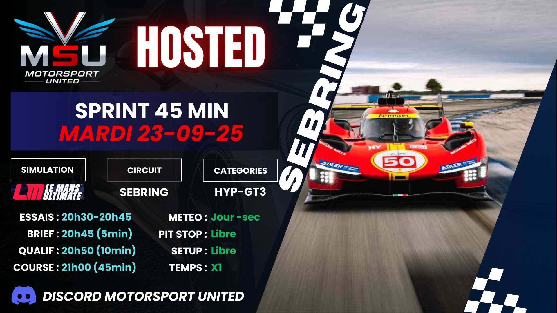 SPRINT 45 MIN SEBRING