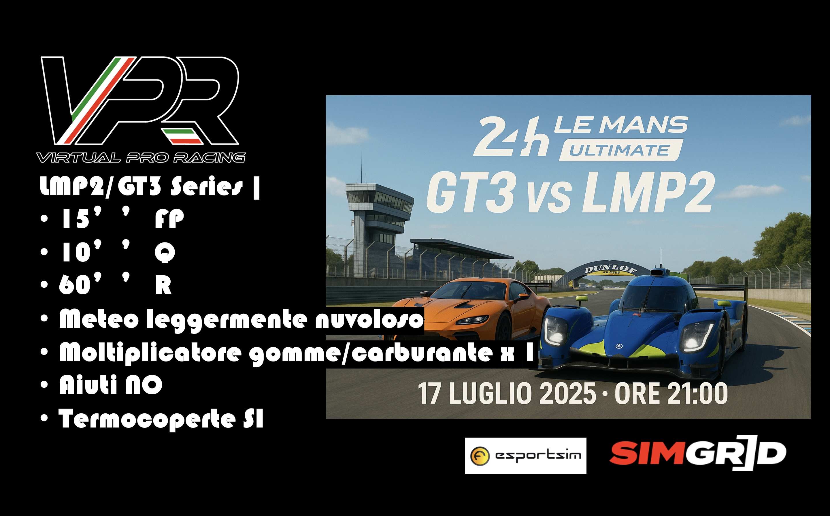 VPR 4FUN MULTICLASSE 🏁🇮🇹LE MANS WEC 🏁🇮🇹 