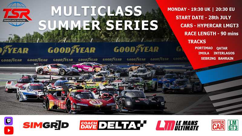 TSR Multiclass Summer Series | Powered By Coach Dave | RaceControl