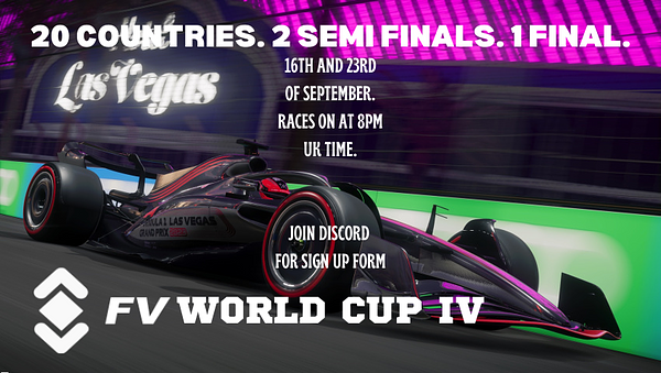 FV World Cup - 16th and 23rd September 40 seats open