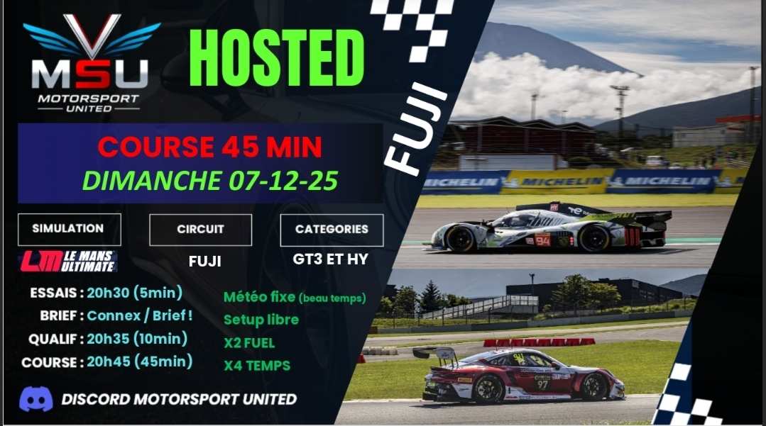 45 minutes 07/12 Fuji Hypercar GT3 