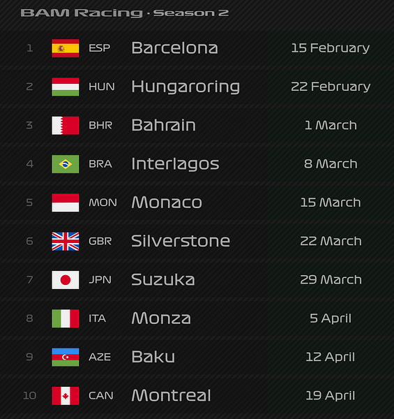  BAM RACING F1 22 SEASON 2