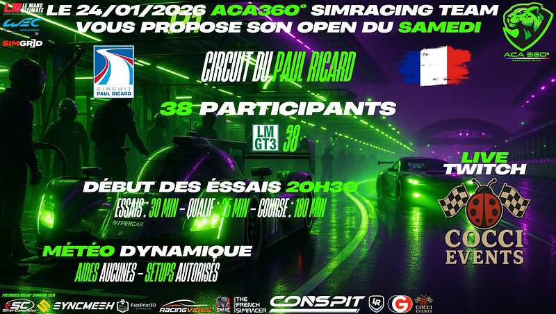 OPEN PAUL RICARD 1H40 BY TEAM ACA360°