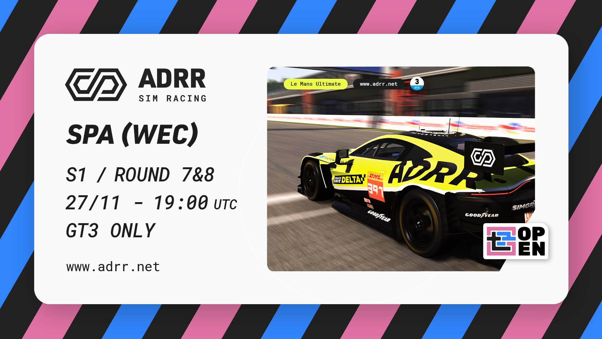 ADRR.net - GT3 Open - S1 Rounds 7 & 8