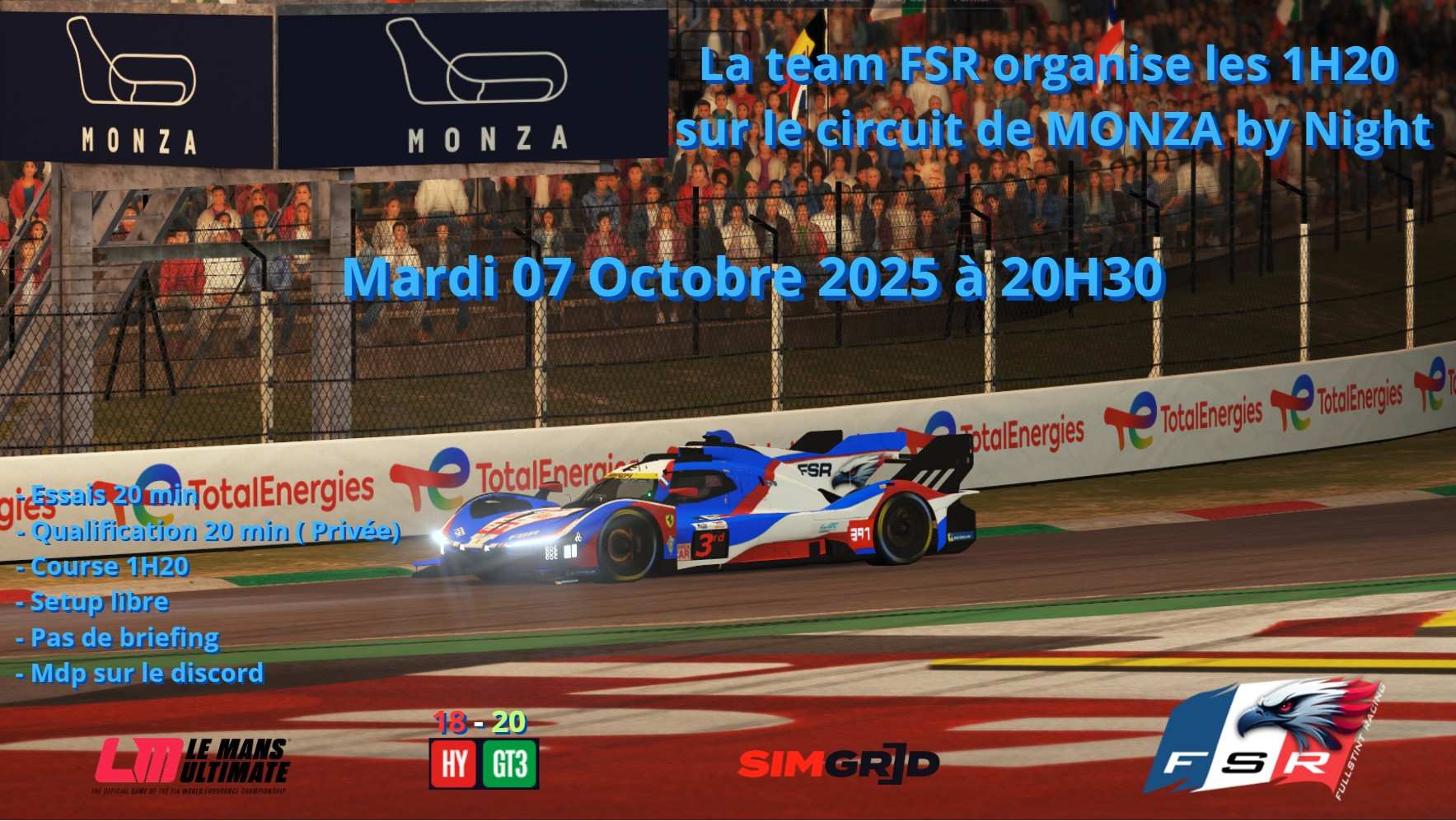 1h20 Of Monza By Night 