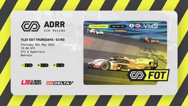 ADRR - Flat Out Thursdays - S1 / R4 - Sebring WEC