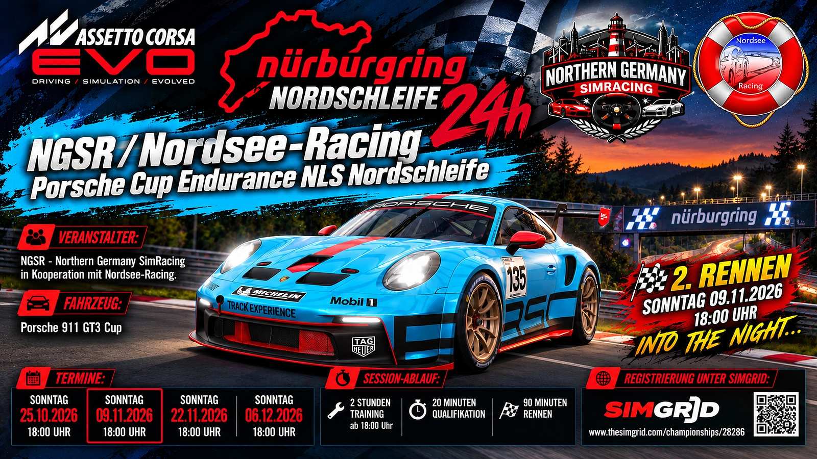 NGSR / Nordsee-Racing Porsche Cup Endurance NLS Nordschleife | SimGrid