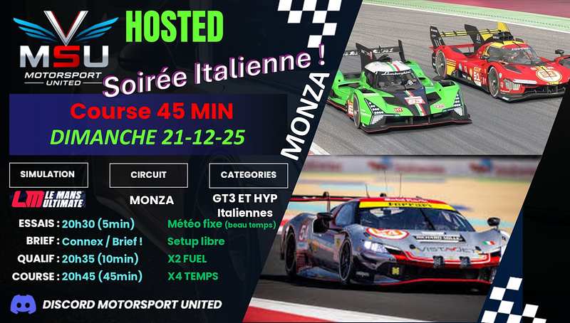 45 minutes 21/12 monza soirée italienne MSU