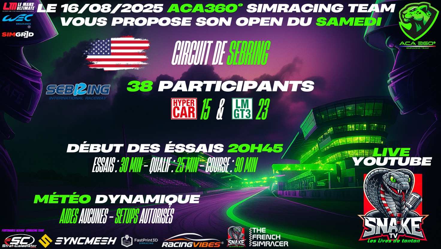 OPEN SEBRING 1H30 BY TEAM ACA360°