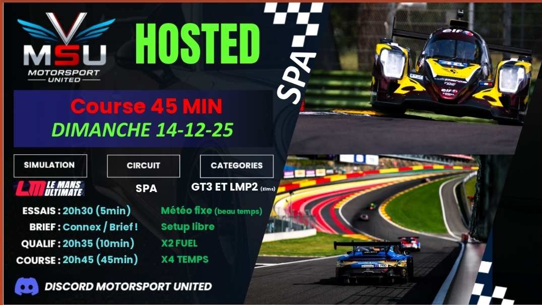 45 minutes 14/12 Fuji Lmp2 GT3