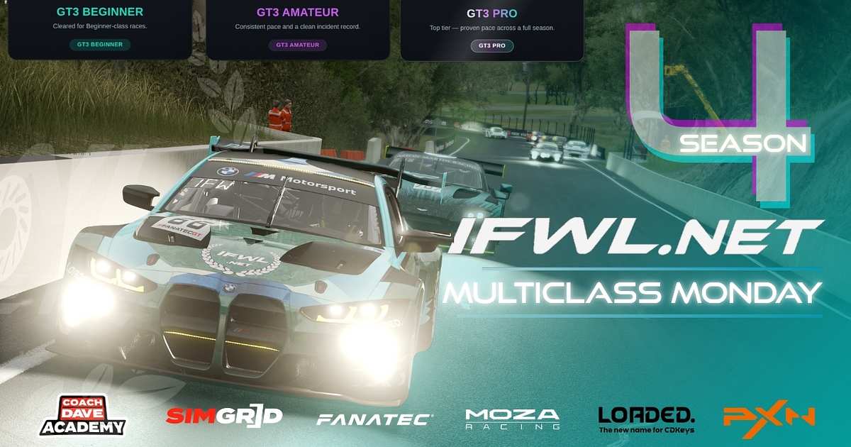 SEASON 4| PC | MONDAY MULTI | GT3 GT4 | | SimGrid